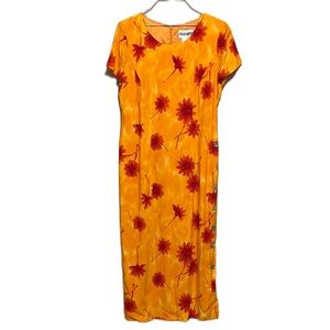 Women’s PLAZA SOUTH, Floral Print, Short Sleeves, Scoop Neck Dress, Size 10